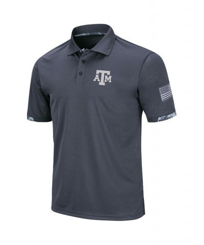 Men's Big and Tall Charcoal Texas A M Aggies OHT Military-Inspired Appreciation Digital Camo Polo Shirt $31.20 Polo Shirts