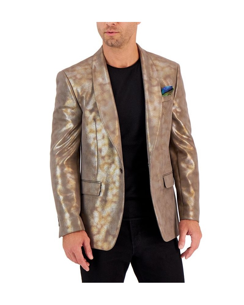 Men's Slim-Fit Pattern Sport Coats Gold $22.55 Blazers