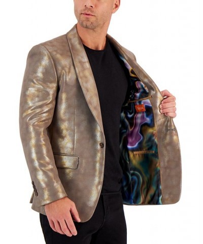 Men's Slim-Fit Pattern Sport Coats Gold $22.55 Blazers