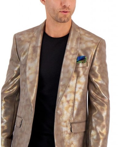 Men's Slim-Fit Pattern Sport Coats Gold $22.55 Blazers