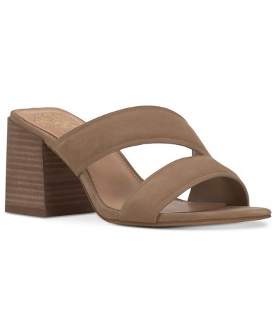 Jinani Asymmetrical Block-Heel City Sandals Tan/Beige $39.24 Shoes