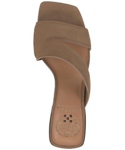 Jinani Asymmetrical Block-Heel City Sandals Tan/Beige $39.24 Shoes