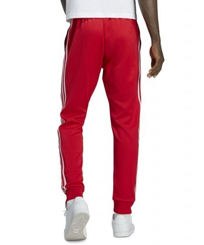 Men's Adicolor Classics Super Star Cuff Track Pants Red $30.75 Pants