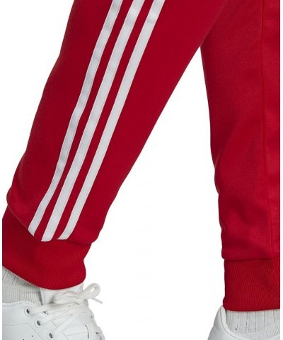 Men's Adicolor Classics Super Star Cuff Track Pants Red $30.75 Pants