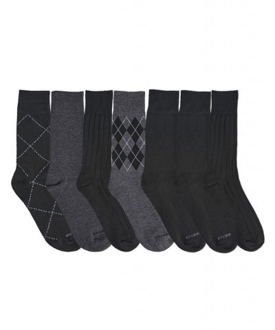 Men's Dress Crew Socks, Pack of 7 Black $13.61 Socks