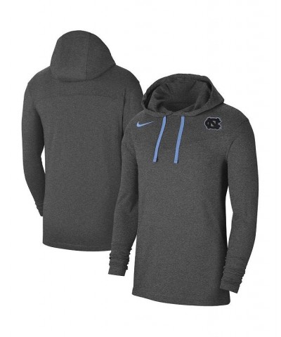 Men's Heathered Charcoal North Carolina Tar Heels Off-Field Performance Long Sleeve Hoodie T-shirt $31.00 T-Shirts