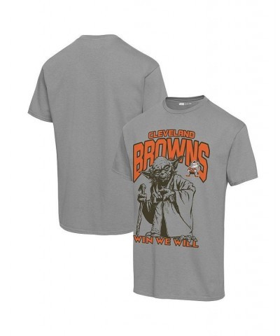 Men's and Women's Graphite Cleveland Browns Disney Star Wars Yoda Win We Will T-shirt $20.87 Tops