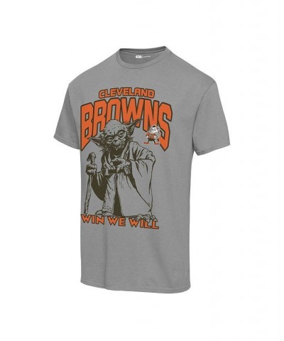 Men's and Women's Graphite Cleveland Browns Disney Star Wars Yoda Win We Will T-shirt $20.87 Tops