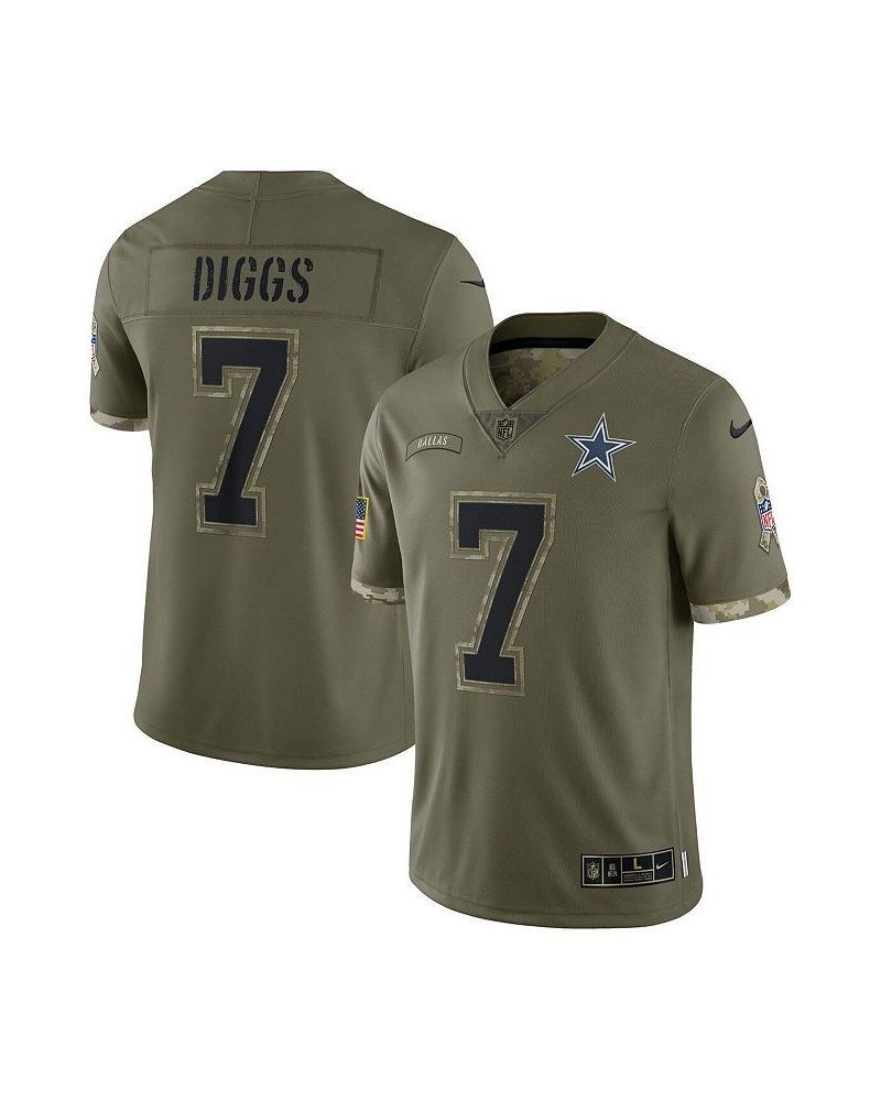 Men's Trevon Diggs Olive Dallas Cowboys 2022 Salute To Service Limited Jersey $63.64 Jersey