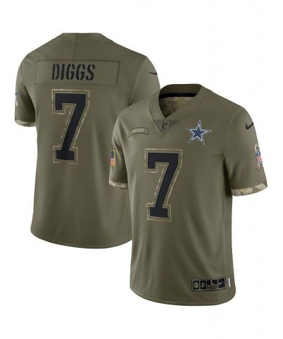 Men's Trevon Diggs Olive Dallas Cowboys 2022 Salute To Service Limited Jersey $63.64 Jersey