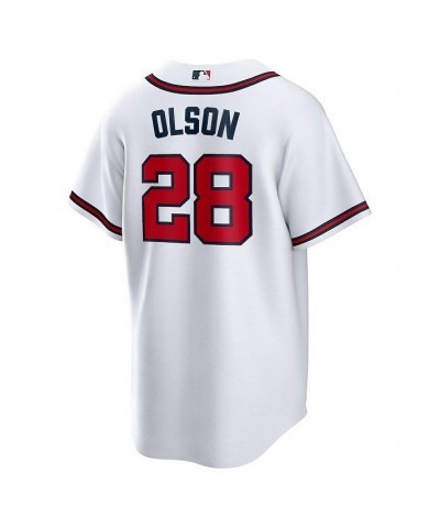 Men's Matt Olson White Atlanta Braves Home Replica Player Jersey $44.95 Jersey