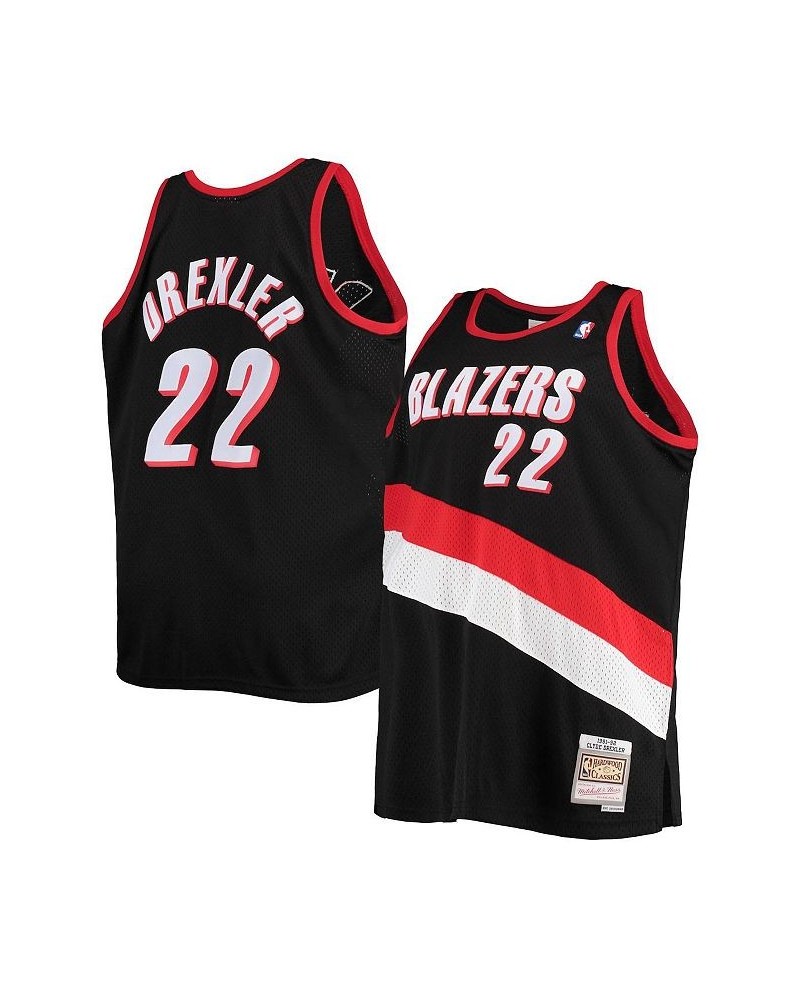 Men's Clyde Drexler Black Portland Trail Blazers Big and Tall Hardwood Classics Swingman Jersey $49.45 Jersey