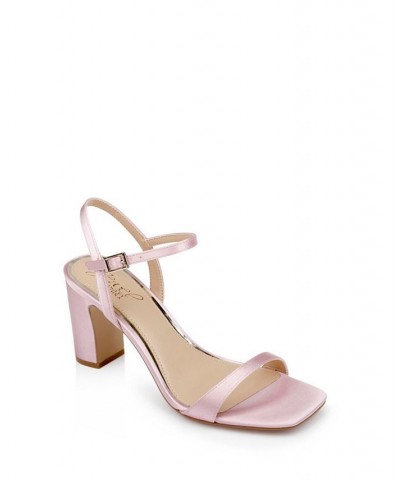 Women's Rayla Evening Sandals Pale Pink Satin $53.55 Shoes