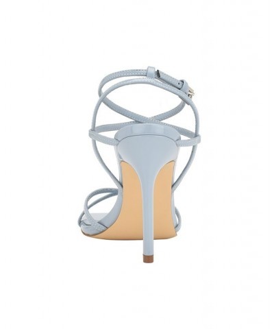 Women's Tegin Strappy Dress High Heel Sandals Blue $41.58 Shoes