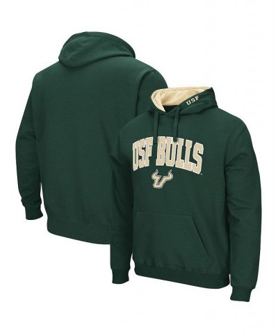 Men's Green South Florida Bulls Arch and Logo Pullover Hoodie $32.44 Sweatshirt