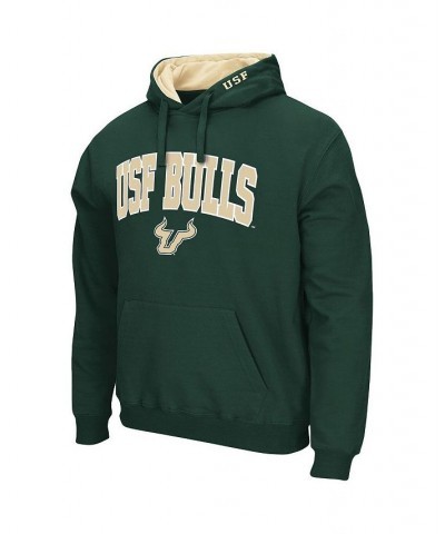 Men's Green South Florida Bulls Arch and Logo Pullover Hoodie $32.44 Sweatshirt