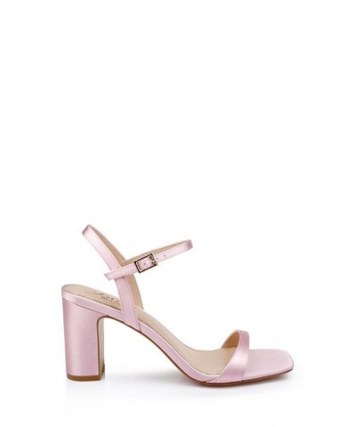 Women's Rayla Evening Sandals Pale Pink Satin $53.55 Shoes