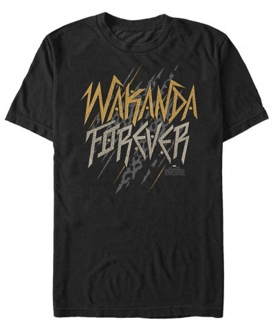 Marvel Men's Black Panther Animal Slash Wakanda Forever Short Sleeve T-Shirt Black $15.05 T-Shirts