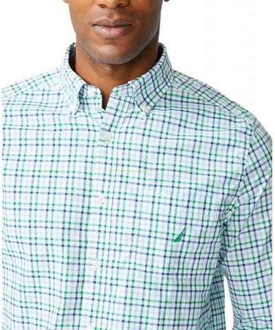 Men's Classic-Fit Long-Sleeve Gingham Poplin Shirt Green $27.30 Shirts