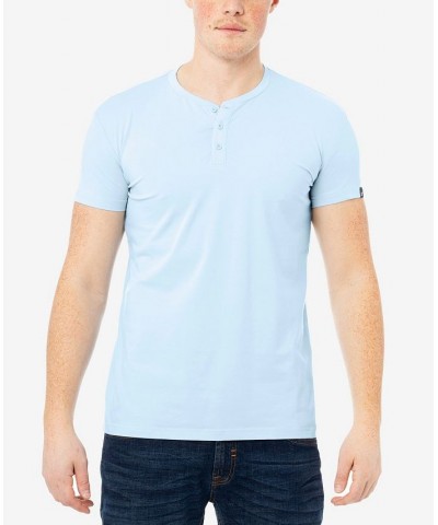 Men's Basic Henley Neck Short Sleeve T-shirt PD08 $17.39 T-Shirts