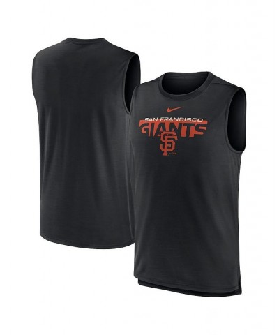 Men's Black San Francisco Giants Knockout Stack Exceed Muscle Tank Top $18.45 T-Shirts