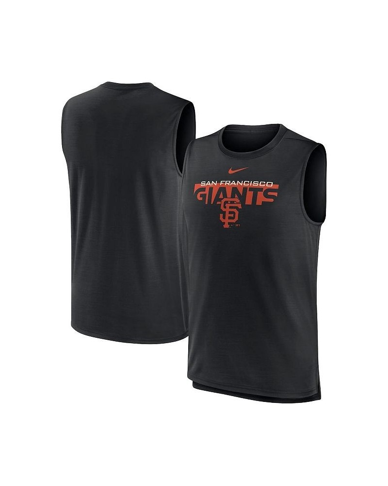 Men's Black San Francisco Giants Knockout Stack Exceed Muscle Tank Top $18.45 T-Shirts