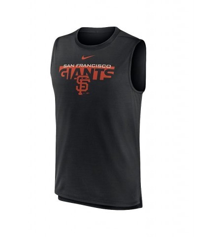 Men's Black San Francisco Giants Knockout Stack Exceed Muscle Tank Top $18.45 T-Shirts