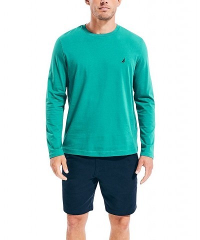 Men's J-Class Logo Classic-Fit Crew Long-Sleeve T-Shirt Parasail Green $16.10 T-Shirts