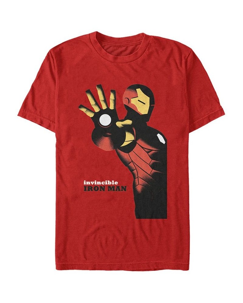 Marvel Men's Invincible Iron Man Poster, Short Sleeve T-shirt Red $14.35 T-Shirts