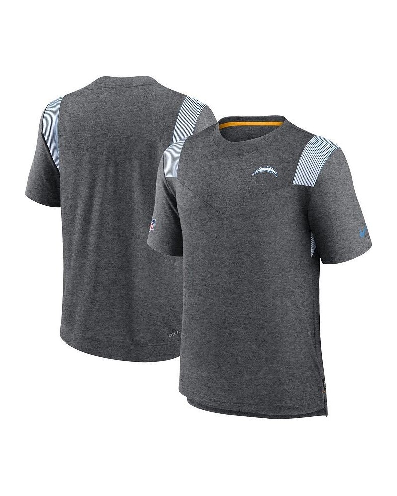 Men's Heather Charcoal Los Angeles Chargers Sideline Tonal Logo Performance Player T-shirt $28.00 T-Shirts