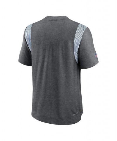 Men's Heather Charcoal Los Angeles Chargers Sideline Tonal Logo Performance Player T-shirt $28.00 T-Shirts