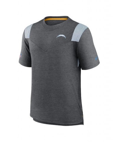 Men's Heather Charcoal Los Angeles Chargers Sideline Tonal Logo Performance Player T-shirt $28.00 T-Shirts