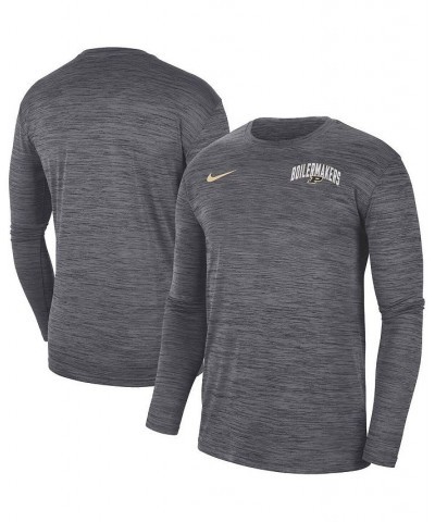 Men's Charcoal Purdue Boilermakers 2022 Sideline Game Day Velocity Performance Long Sleeve T-shirt $31.89 T-Shirts