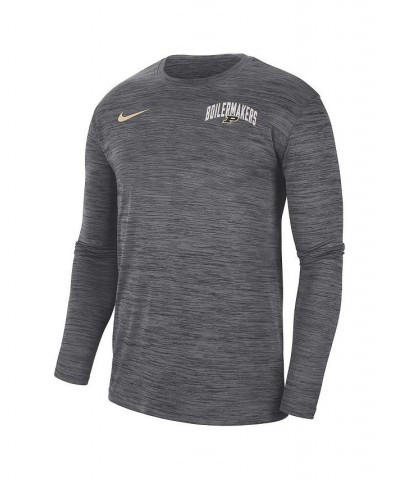 Men's Charcoal Purdue Boilermakers 2022 Sideline Game Day Velocity Performance Long Sleeve T-shirt $31.89 T-Shirts