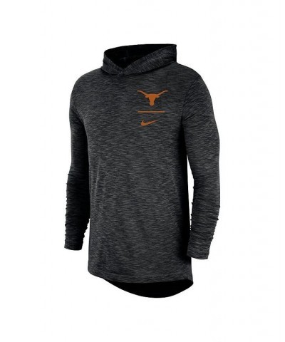 Men's Black Texas Longhorns Slub Performance Long Sleeve Hoodie T-shirt $37.79 T-Shirts