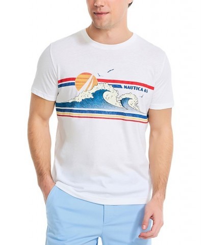 Men's Sustainably Crafted Waves Graphic T-Shirt White $20.92 T-Shirts