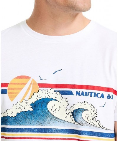 Men's Sustainably Crafted Waves Graphic T-Shirt White $20.92 T-Shirts