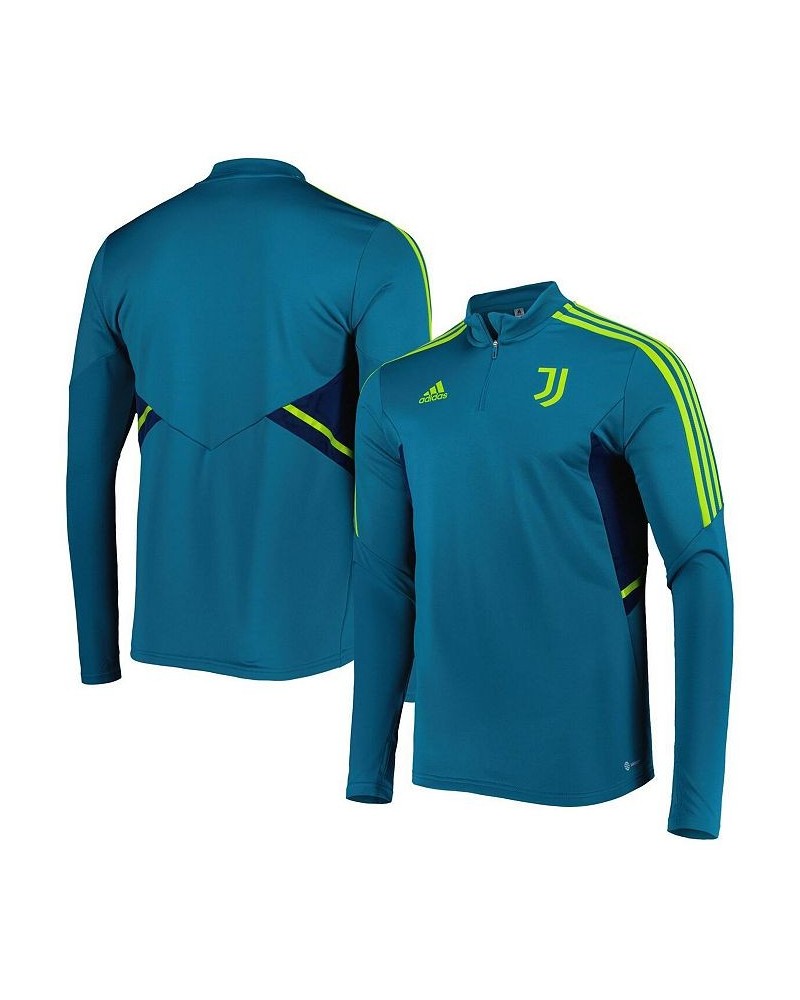 Men's Teal Juventus Team Training AEROREADY Quarter-Zip Top $46.79 Tops