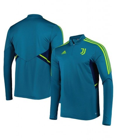 Men's Teal Juventus Team Training AEROREADY Quarter-Zip Top $46.79 Tops