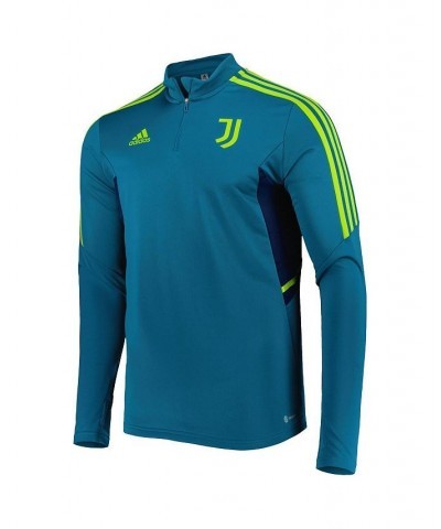 Men's Teal Juventus Team Training AEROREADY Quarter-Zip Top $46.79 Tops