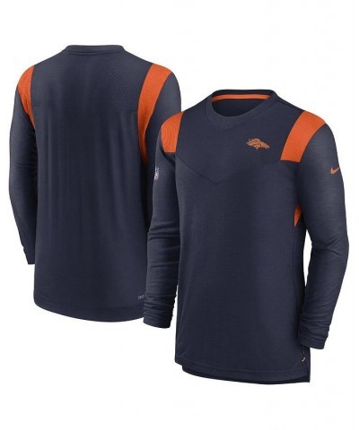 Men's Navy Denver Broncos Sideline Tonal Logo Performance Player Long Sleeve T-shirt $33.75 T-Shirts