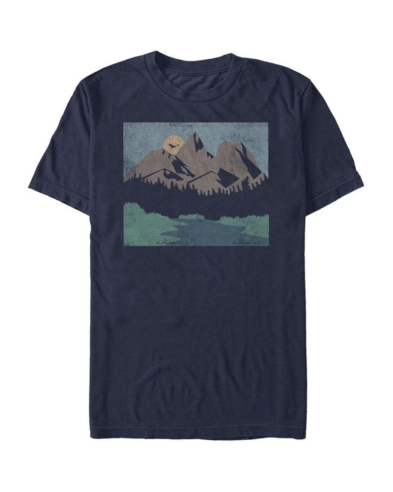 Men's Rolling Trees Short Sleeve Crew T-shirt Blue $16.45 T-Shirts