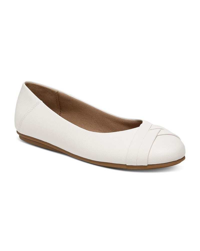 Women's Sennette Crisscross Ballet Flats Ivory/Cream $29.89 Shoes