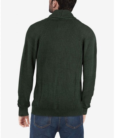 Men's Shawl Collar Cardigan Green $45.76 Sweaters