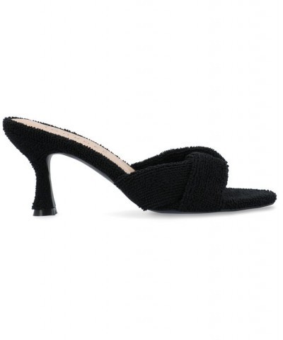 Women's Mannon Terry Cloth Heel Black $42.30 Shoes