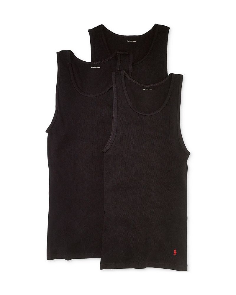 Men's Classic-Fit Tank Top, 3-Pack Black $31.90 Undershirt