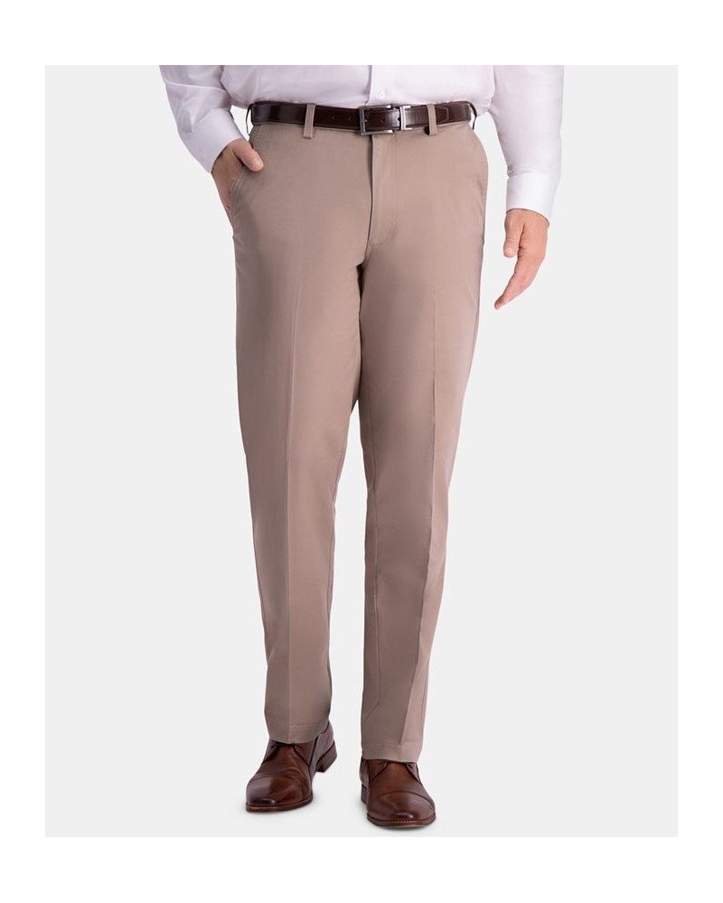 Men's Premium Comfort Khaki Classic-Fit 2-Way Stretch Wrinkle Resistant Flat Front Stretch Casual Pants Tan/Beige $22.00 Pants