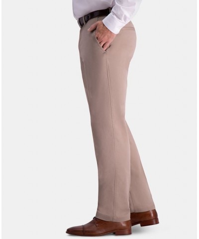 Men's Premium Comfort Khaki Classic-Fit 2-Way Stretch Wrinkle Resistant Flat Front Stretch Casual Pants Tan/Beige $22.00 Pants