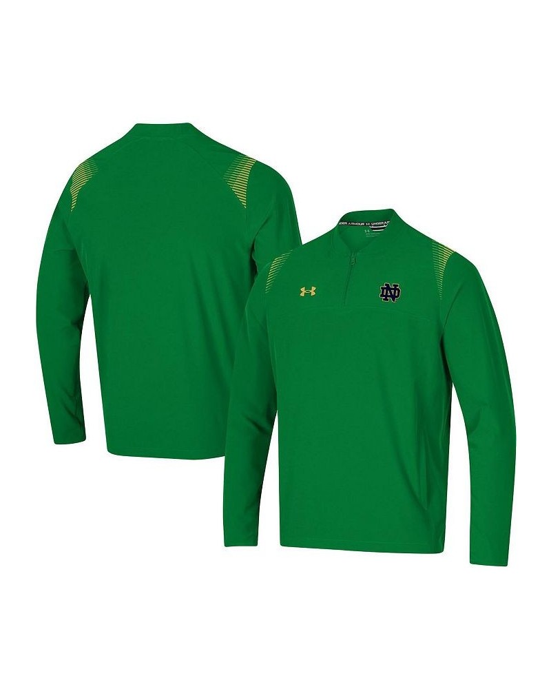 Men's Green Notre Dame Fighting Irish 2021 Sideline Motivate Quarter-Zip Jacket $34.85 Jackets