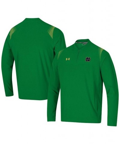 Men's Green Notre Dame Fighting Irish 2021 Sideline Motivate Quarter-Zip Jacket $34.85 Jackets